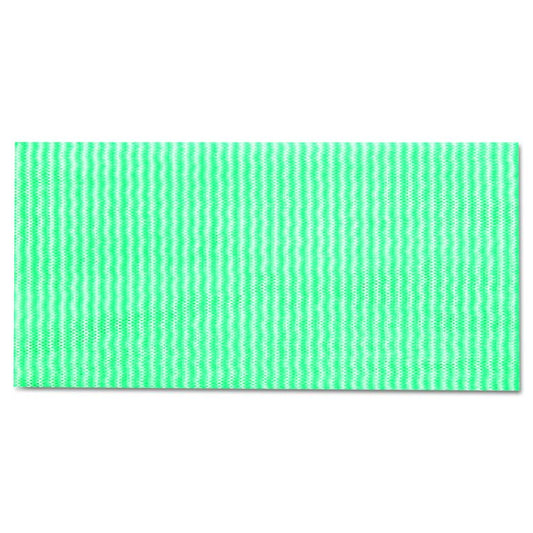 Wet Wipes, 14 x 21, White/Green, 100 Towels/Pack, 9/Carton
