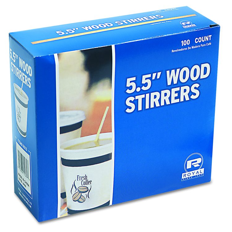 Wood Stir Sticks, 5.5", 10,000/Carton