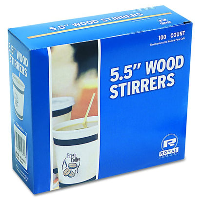 Wood Stir Sticks, 5.5", 10,000/Carton