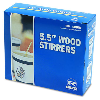 Wood Stir Sticks, 5.5", 10,000/Carton