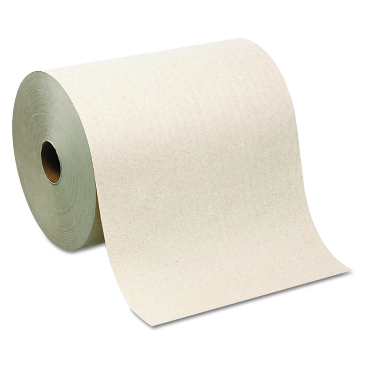 SofPull Hardwound Roll Paper Towel, Nonperforated, 1-Ply, 7.87" x 1,000 ft, Brown, 6 Rolls/Carton