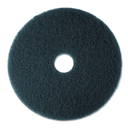 Low-Speed High Productivity 7300 Floor Pads, 13" Diameter, Black, 5/Carton