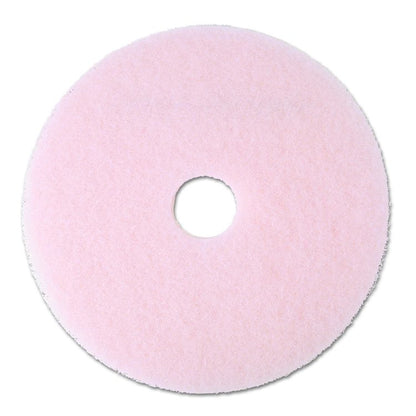 Ultra High-Speed Eraser Floor Burnishing Pad 3600, 27" Diameter, Pink, 5/Carton