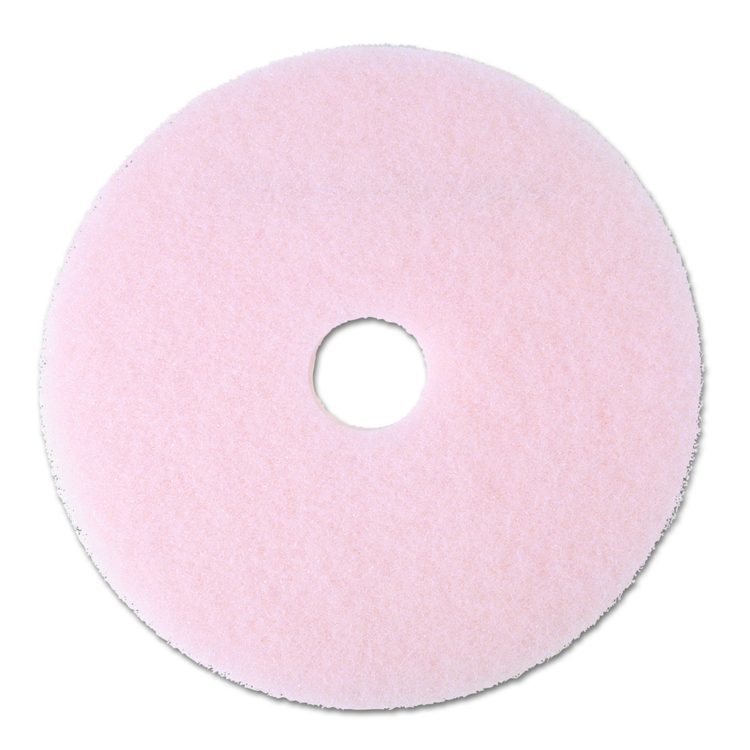 Ultra High-Speed Eraser Floor Burnishing Pad 3600, 24" Diameter, Pink, 5/Carton