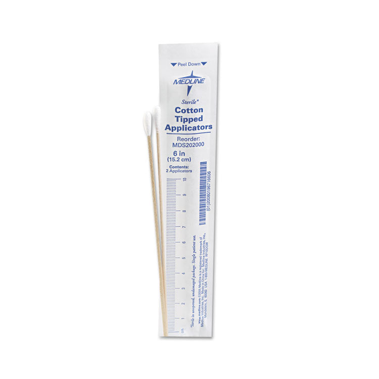 Cotton-Tipped Applicators, 6", 100 Applicators/Box