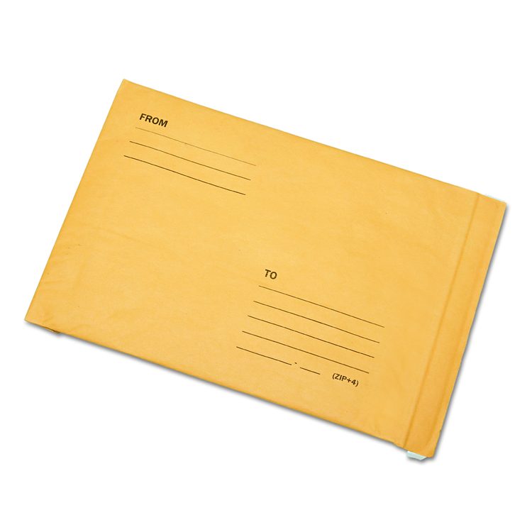 8105002900340, SKILCRAFT Sealed Air Jiffy Mailer, #0, Paper Padding, Self-Adhesive Closure, 6 x 10, Golden Kraft, 250/Box