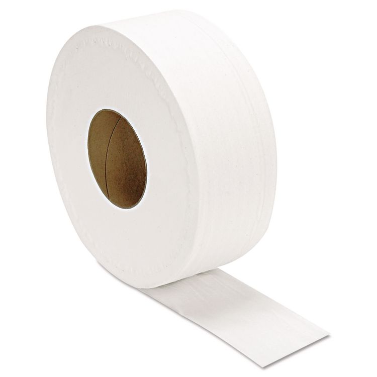 JRT Jumbo Bath Tissue, Septic Safe, 2-Ply, 3.3" x 1,000 ft, White, 12 Rolls/Carton