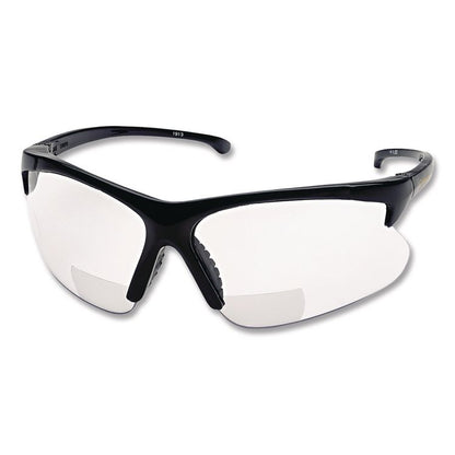 V60 30-06* Safety Reader Eyewear, 2.0+ Diopter, Black Half Frame, Clear Dual Lens