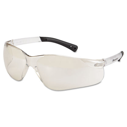 BearKat Safety Glasses, Frameless, Mirrored Silver Single Lens