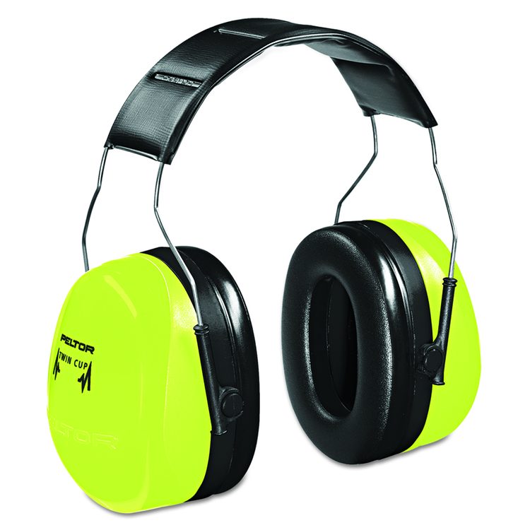 Optime 105 Earmuffs, 30 dB NRR, Hi-Viz Green