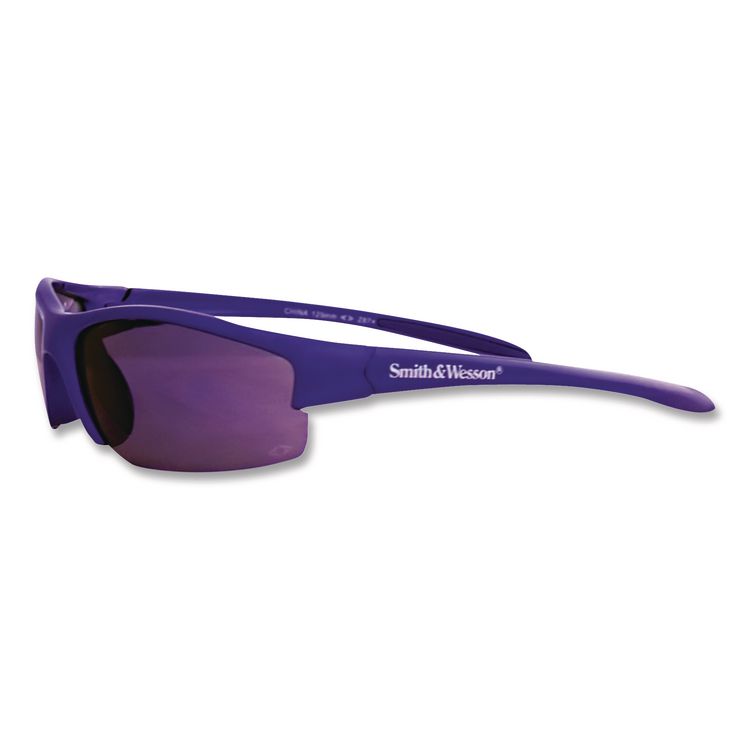 Equalizer Safety Eyewear, Blue Half Frame, Mirrored Blue Dual Lens