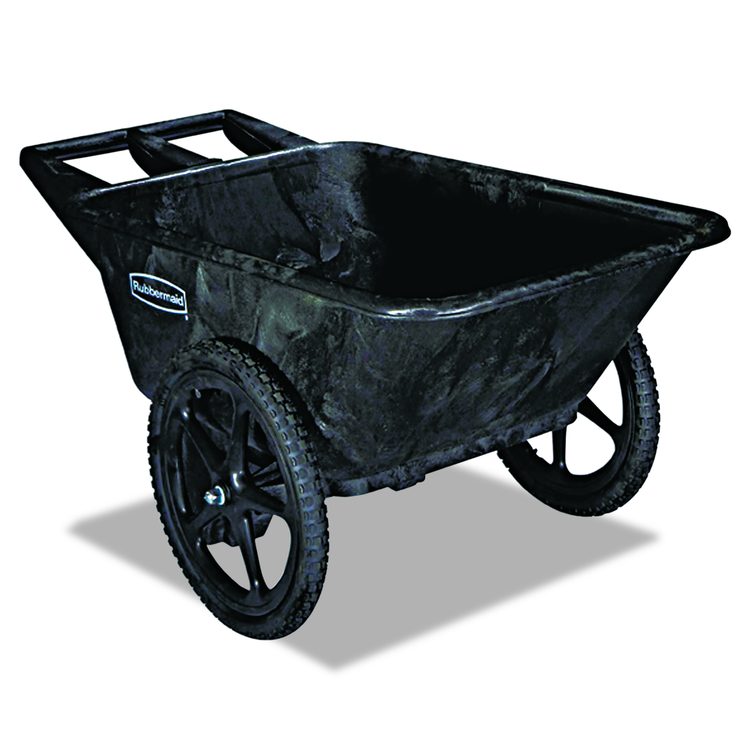 Big Wheel Agriculture Wheelbarrow, 300 lb Capacity, 32.75" x 58" x 28.25", Black