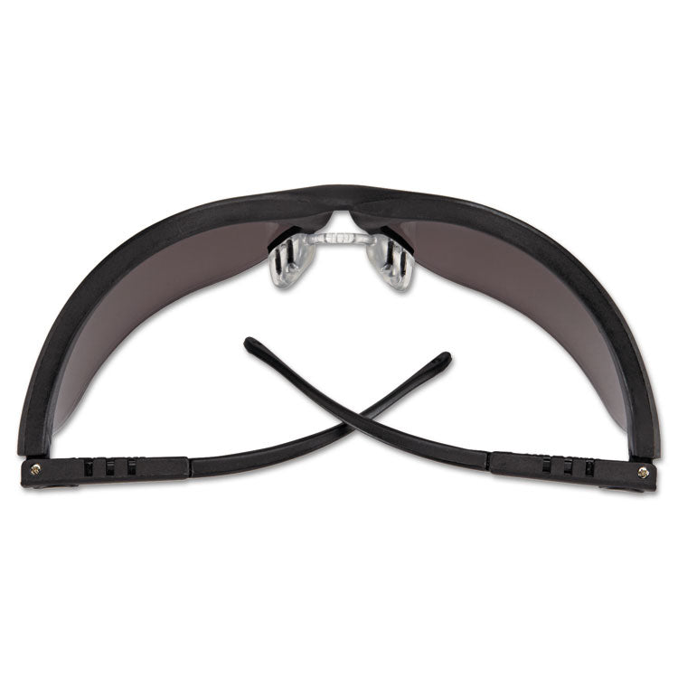 Klondike Safety Glasses, Matte Black Half Frame, Gray Dual Lens