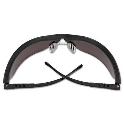 Klondike Safety Glasses, Matte Black Half Frame, Gray Dual Lens