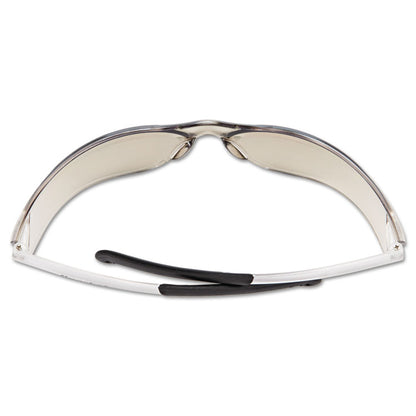 BearKat Safety Glasses, Frameless, Mirrored Silver Single Lens