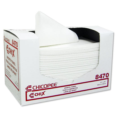 Sports Towels, 14 x 24, White, 100 Towels/Pack, 6 Packs/Carton