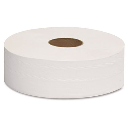 JRT Jumbo Bath Tissue, Septic Safe, 2-Ply, 3.3" x 1,375 ft, White, 6 Rolls/Carton