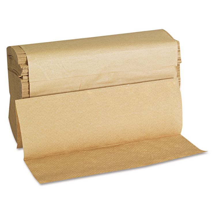 Folded Paper Towels, Multifold, 9 x 9.45, Natural, 250 Towels/Pack, 16 Packs/Carton