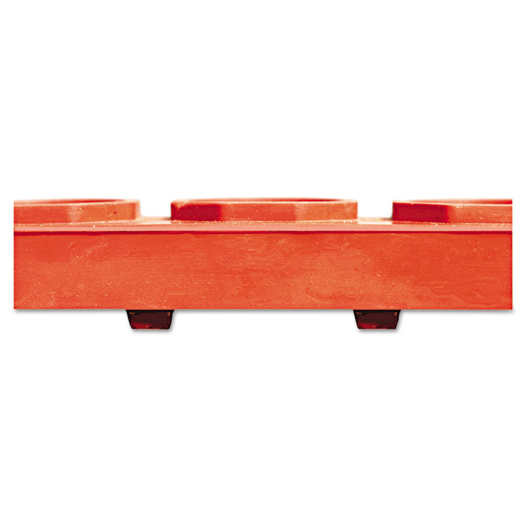 Safewalk Heavy-Duty Anti-Fatigue Drainage Mat, 0.88" Thick, 36" x 60", Terra Cotta Raised Rib Perforated Surface