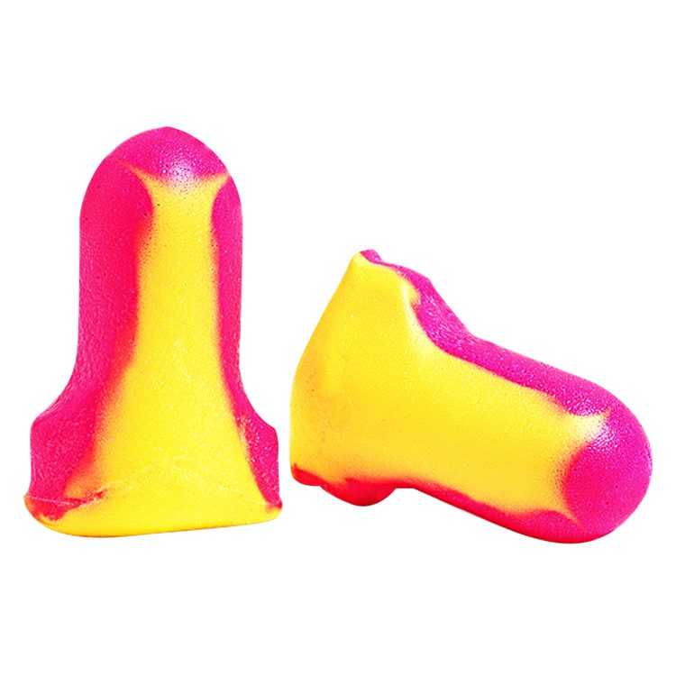 Laser Lite Single-Use Earplugs, 32 dB NRR, One Size Fits Most, Yellow/Magenta Bell/T-Shaped Plugs, 200/Box