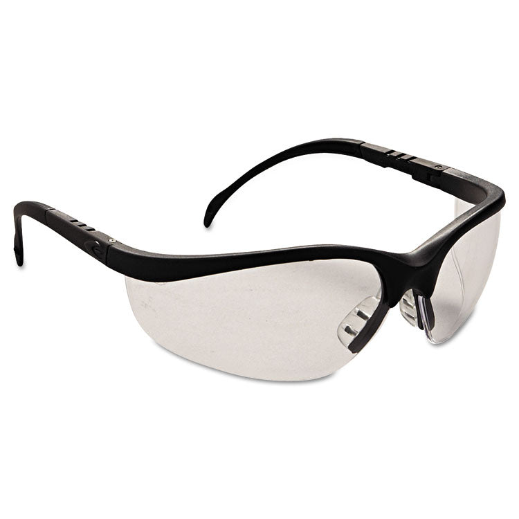 Klondike Safety Glasses, Matte Black Half Frame, Clear Dual Lens, 12/Box