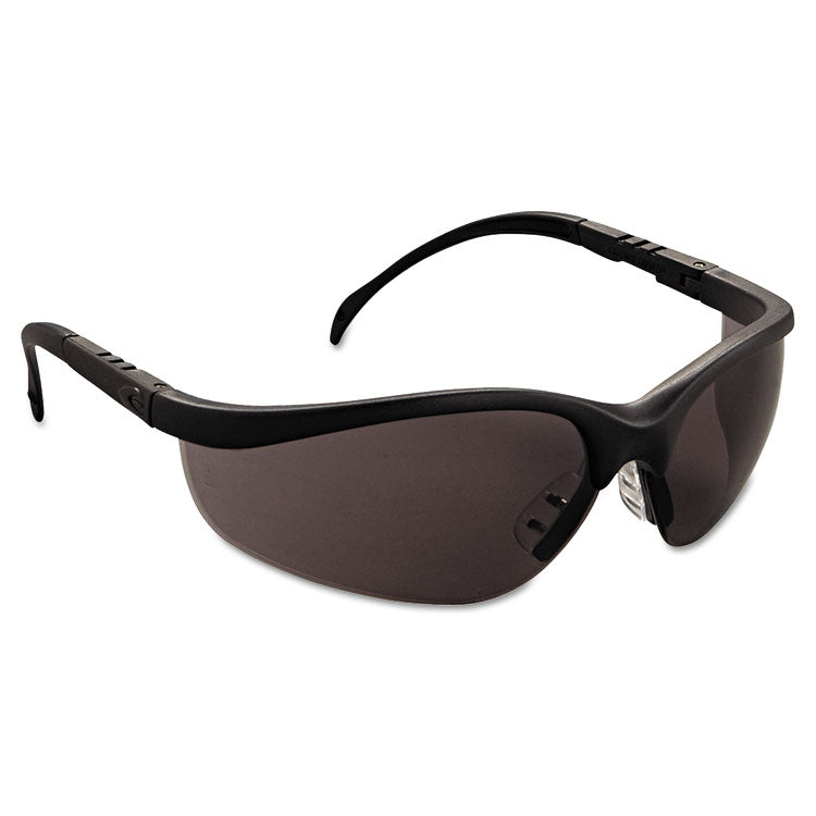 Klondike Safety Glasses, Matte Black Half Frame, Gray Dual Lens, 12/Box