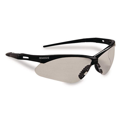 Nemesis Safety Glasses, Black Half Frame, Clear Dual Anti-Fog Lens