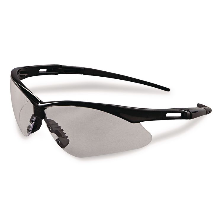 Nemesis Safety Glasses, Black Half Frame, Clear Dual Anti-Fog Lens