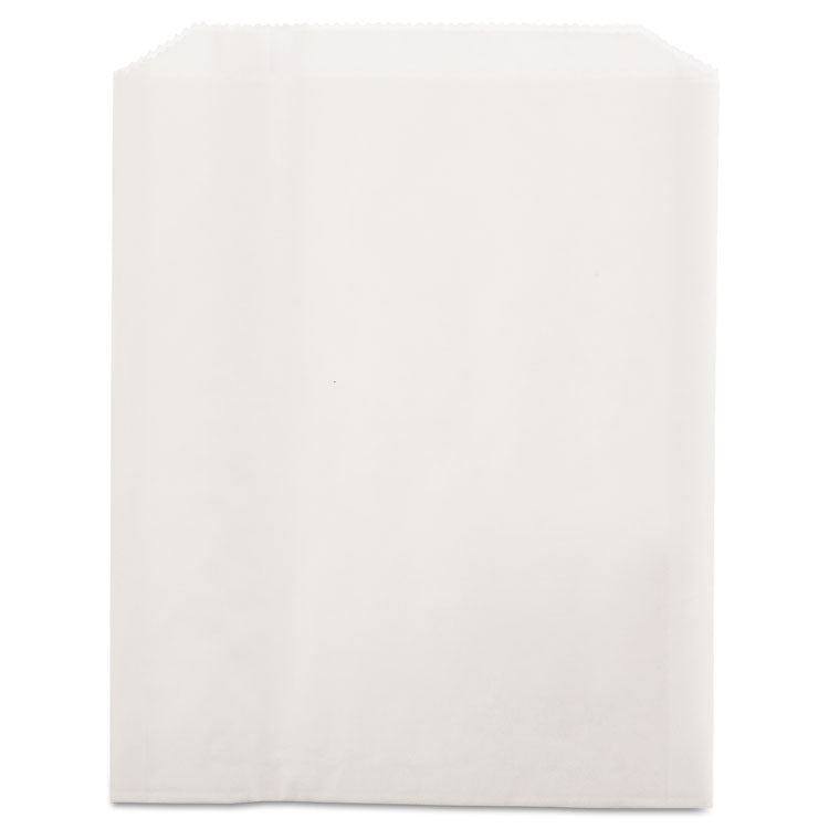 Grease-Resistant Single-Serve Bags, 6" x 0.75" x 7.25", White, 2,000 Bags/Carton