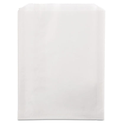 Grease-Resistant Single-Serve Bags, 6.5" x 1" x 8", White, 2,000/Carton