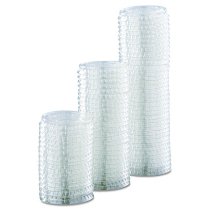 Portion/Souffle Cup Lids, Fits 0.5 oz to 1 oz Portion Cups, Plastic, Clear, 125/Pack, 20 Packs/Carton