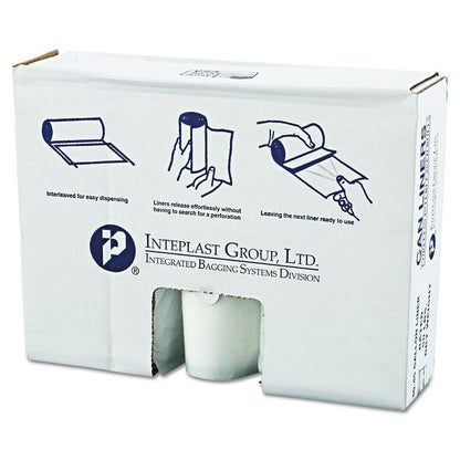 High-Density Commercial Can Liner Value Pack, 45 gal, 12 mic, 40" x 46", Clear, Interleaved Roll, 25 Bags/Roll, 10 Rolls/CT