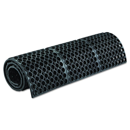 Safewalk Heavy-Duty Anti-Fatigue Drainage Mat, 0.88" Thick, 36" x 60", Black Raised Rib Perforated Surface