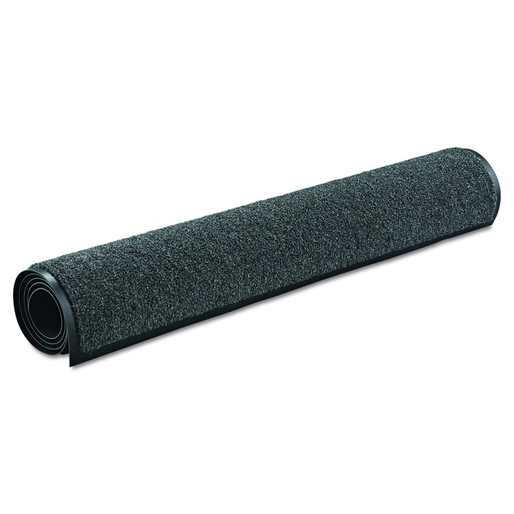 Rely-On Olefin Indoor Wiper Mat, Rectangular, Charcoal Gray Cut Pile Surface, 36" x 60"