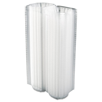 ClearSeal Hinged-Lid Plastic Containers, 5.8 x 6 x 3, Clear, Plastic, 125/Pack, 4 Packs/Carton