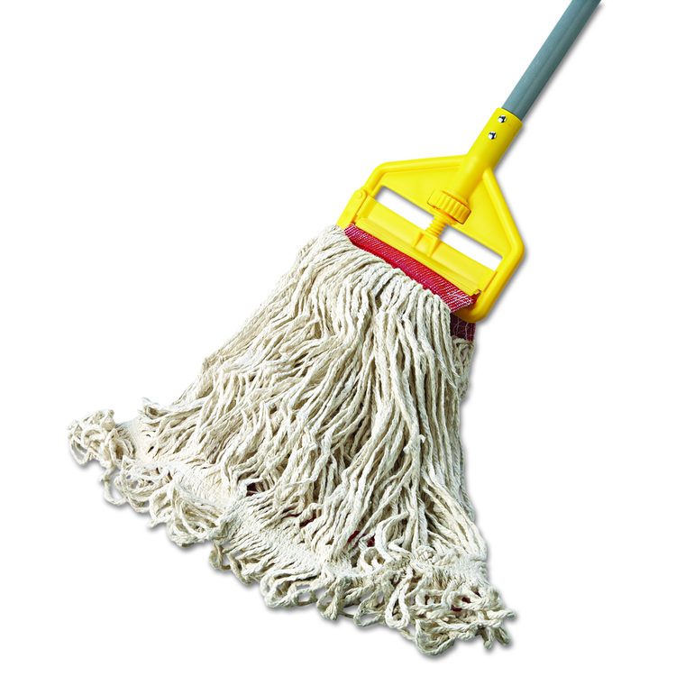 Swinger Loop Wet Mop Head, Large, Cotton/Synthetic, White, 6/Carton