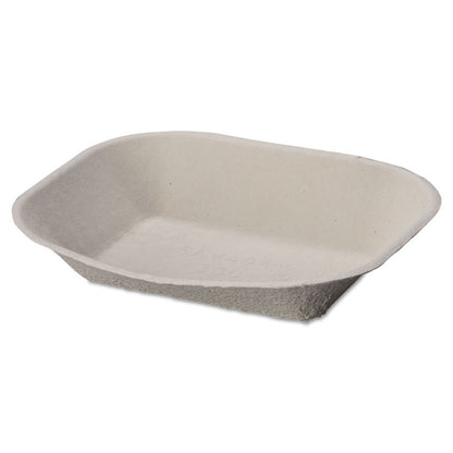 Savaday Molded Fiber Food Tray, 7 x 9, Beige, Paper, 250/Bag, 500/Carton