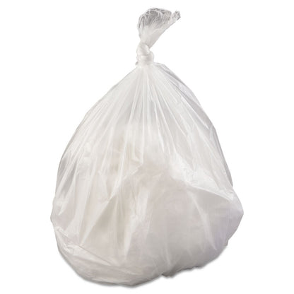 High-Density Commercial Can Liners, 45 gal, 17 mic, 40" x 48", Clear, Interleaved Roll, 25 Bags/Roll, 10 Rolls/Carton