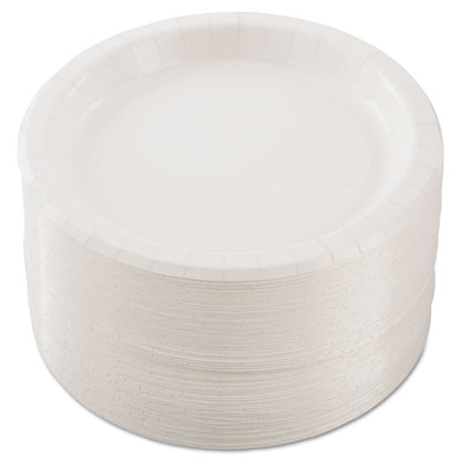 Bare Eco-Forward Clay-Coated Paper Dinnerware, ProPlanet Seal, Mediumweight, Plate, 8.5" dia, White, 125/Pack, 4 Packs/Carton