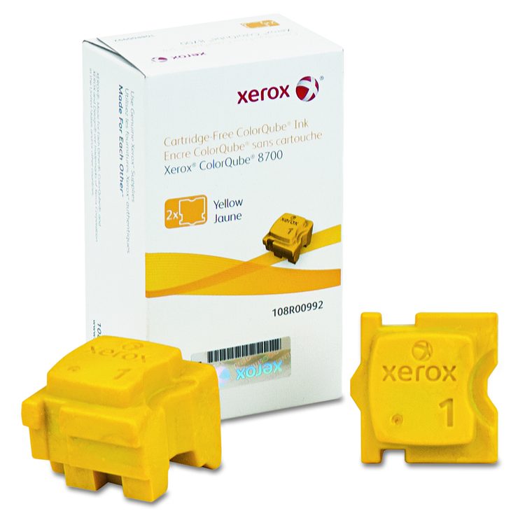 108R00992 Solid Ink Stick, 4,200 Page-Yield, Yellow, 2/Box
