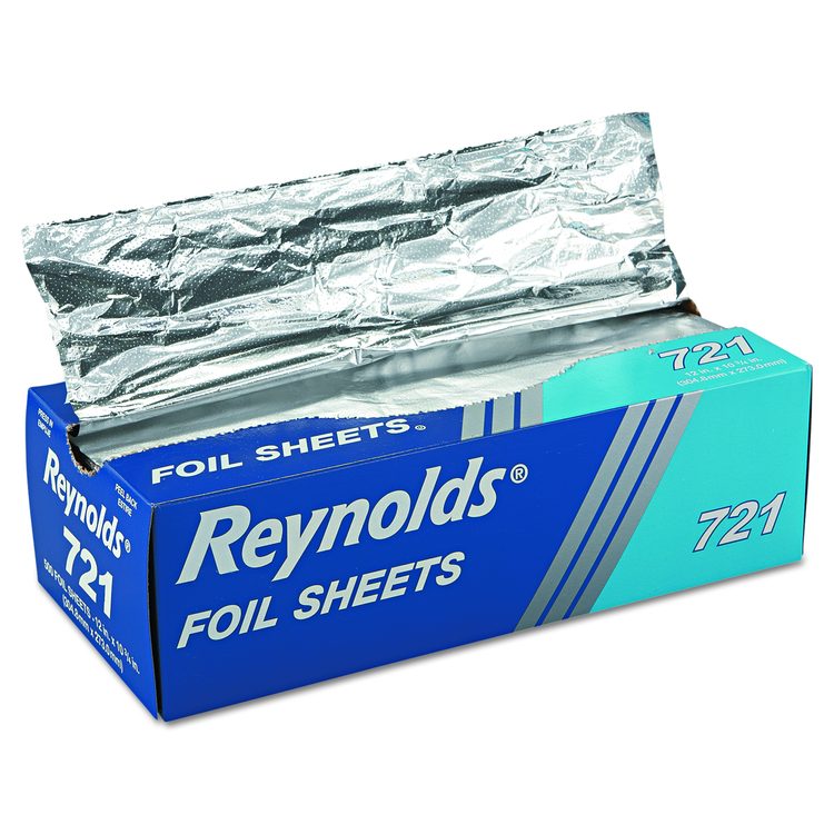 Interfolded Aluminum Foil Sheets, 10.75 x 12, 500/Box, 6 Boxes/Carton