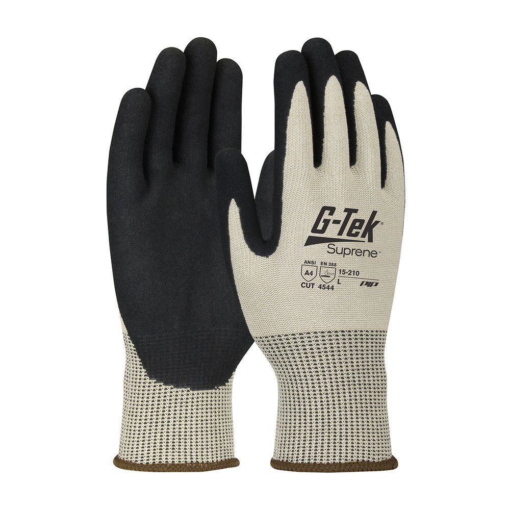 G-Tek by PIP Knit Polyk. Supr. Glve Nitr M-surf Grip P/F L, 12 Pairs/Dozen