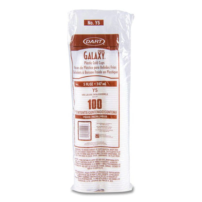 High-Impact Polystyrene Cold Cups, 5 oz, Plastic, Translucent, 100/Sleeve, 25 Sleeves/Carton