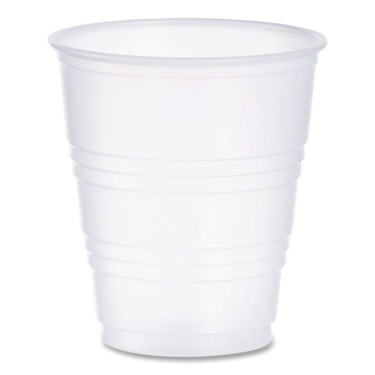 High-Impact Polystyrene Cold Cups, 5 oz, Plastic, Translucent, 100/Sleeve, 25 Sleeves/Carton