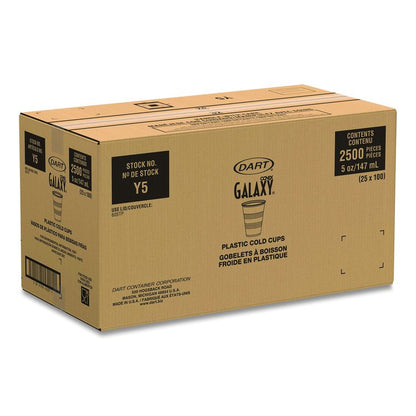 High-Impact Polystyrene Cold Cups, 5 oz, Plastic, Translucent, 100/Sleeve, 25 Sleeves/Carton