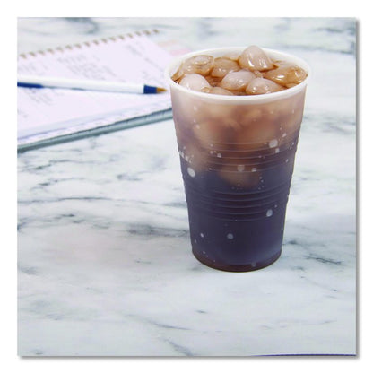 High-Impact Polystyrene Cold Cups, 16 oz, Plastic, Translucent, 50/Sleeve, 20 Sleeves/Carton