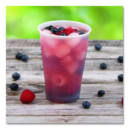High-Impact Polystyrene Cold Cups, 16 oz, Plastic, Translucent, 50/Sleeve, 20 Sleeves/Carton