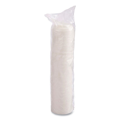Cappuccino Dome Sipper Lids, Fits 12 oz Hot Cups, Plastic, White, 1,000/Carton