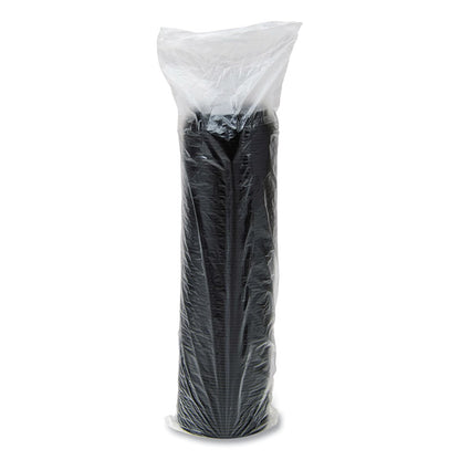 Cappuccino Dome Sipper Lids, Fits 12 oz to 24 oz Hot Cups, Plastic, Black, 100/Pack, 10 Packs/Carton