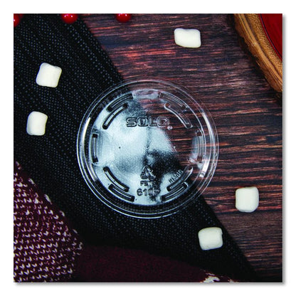 Plastic Flat Cold Cup Lid, No Straw Slot, Fits 9 oz to 10 oz Cold Cups, Plastic, Clear, 1,000/Carton